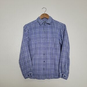 Woolrich Periwinkle Blue Plaid Button Down Shirt